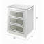Table de chevet avec trois tiroirs Glam Style