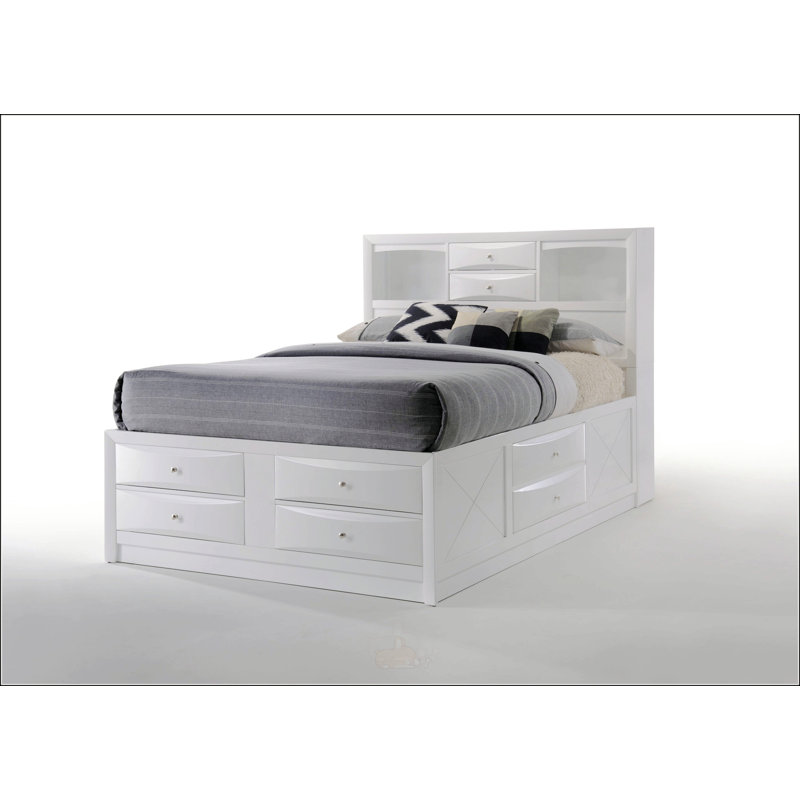 Grand lit, Grand lit, Noyer, Bois massif / bois manufacturé