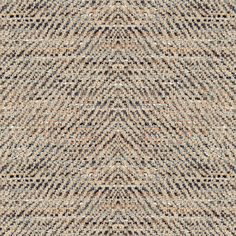 Cape Comorin Sarada Cotton Blend Fabric, Blue/Tan