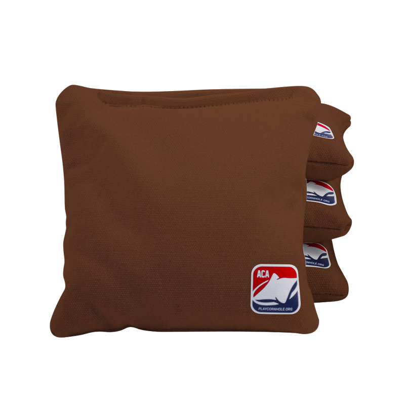 Sacs de cornhole quotidiens, H 6 po x l 6 po x P 1 po, Brun