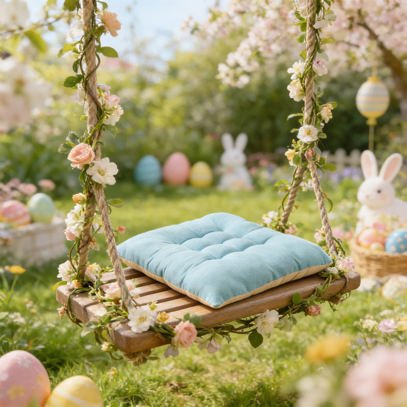Easter Outdoor Cushions For Dining Parties And Decorating, Blue