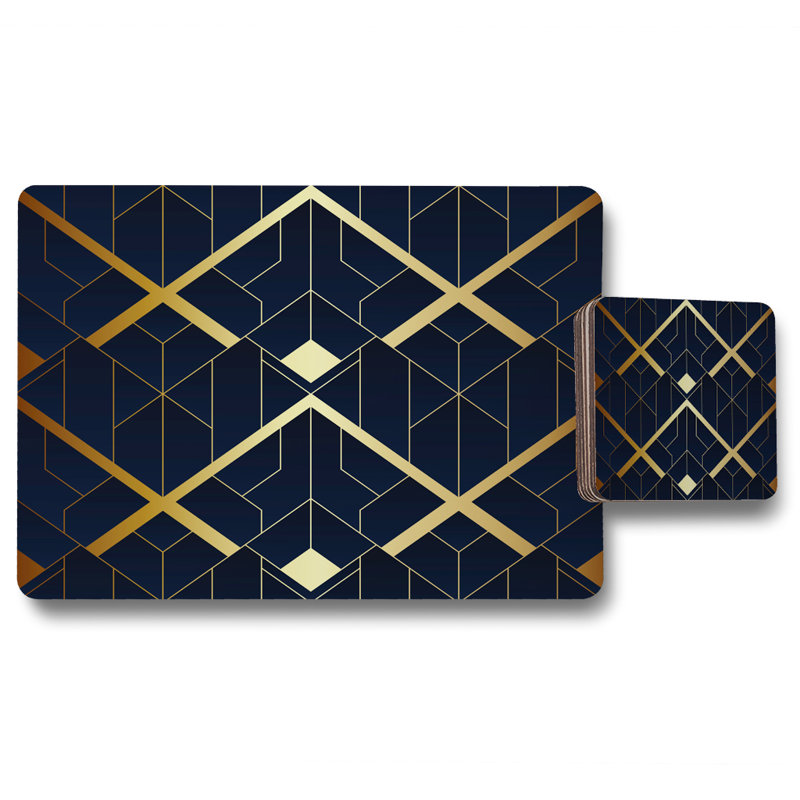 Hiebert Wood Geometric Placemat