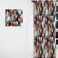 Motif de mur gris à rayures cubiques - Rideau à rayures - Rideau à rayures obscurcissant - 1 panneau-107561990