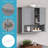 RiverRidge Madison Two-Door Bathroom and Laundry Wall Mount Storage Medicine Cabinet with Fixed and Adjustable Shelf-1280916621