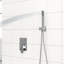 Pomme de douche double 10 po - Carré avec installation murale facile à installer