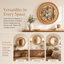 Miroir mural en bois massif à cadre rond 24 po-133696583-133696584