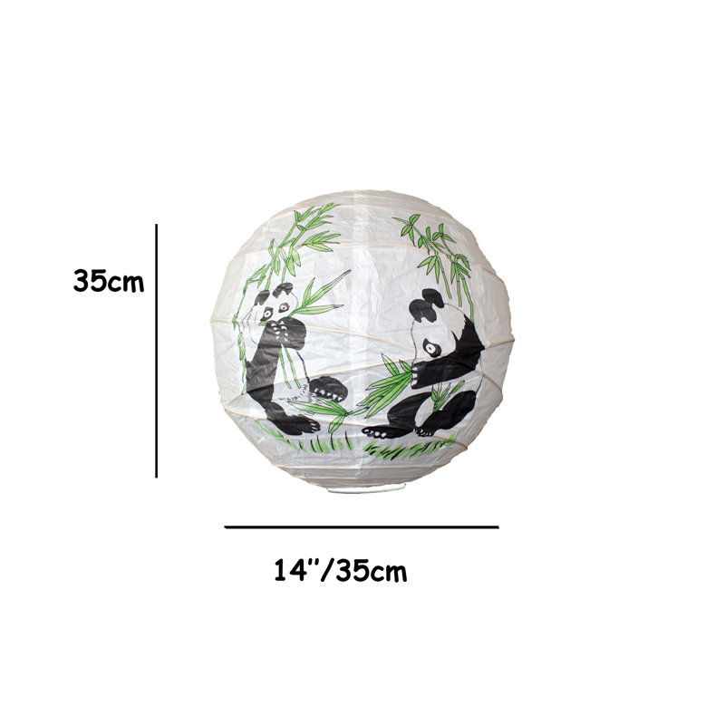 Ciera 35 cm H Round Paper Pendant Shade ( Clip On ) in Beige