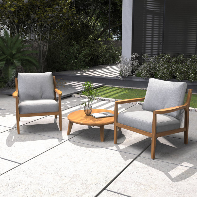Ensemble de conversation pour 2 personnes avec coussins Zeacia