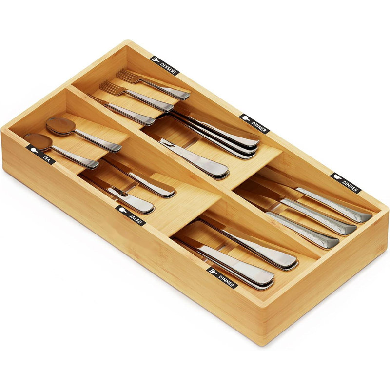 Callas 2.4" H x 15.6" W x 8" D Flatware & Kitchen Utensils Drawer Organizer