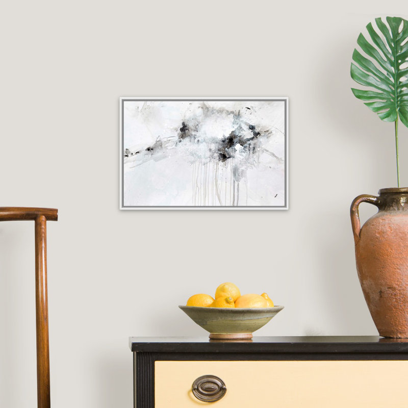 Reproduction d’art sur toile presque silencieuse par Kari Taylor, Cadre flottant blanc, H 14 po x l 20 po x P 1,75 po