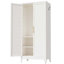 Garde-robe en métal avec 2 portes, 71 pouces de hauteur, rangement portable pour petits appartements et dortoirs, assemblage facile, acier laminé à froid