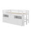 Lit mezzanine simple pratique à 4 tiroirs avec tablettes-2114038473