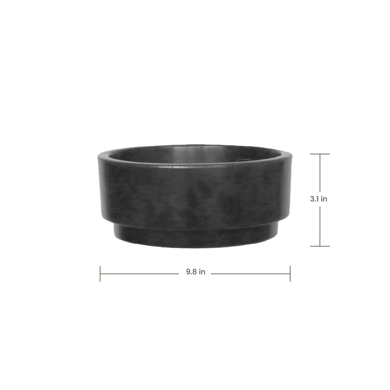 Pot à fleurs rond écologique Dempsi ECOBO, utilisation intérieure / extérieure Carioca Four Seasom, Gris foncé