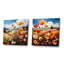 Abstrait harmonie Blooms Field - Meadow Square, ensemble de 2 collages-1469918460-1469918461