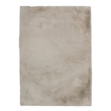 Jalissia Faux Rabbit Fur Hand Tufted Solid Color Rug