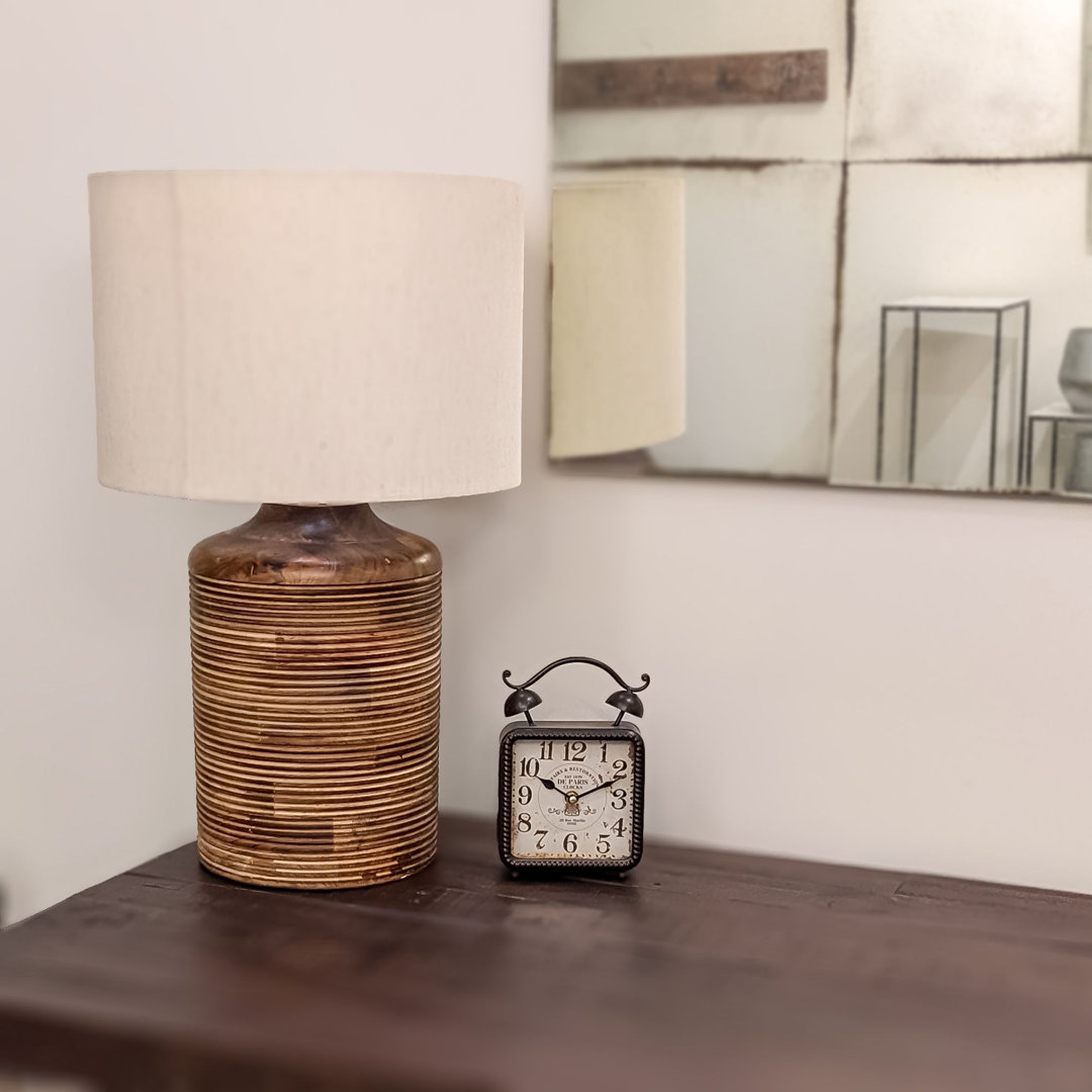 Millerville Solid Wood Table Lamp Everly Quinn