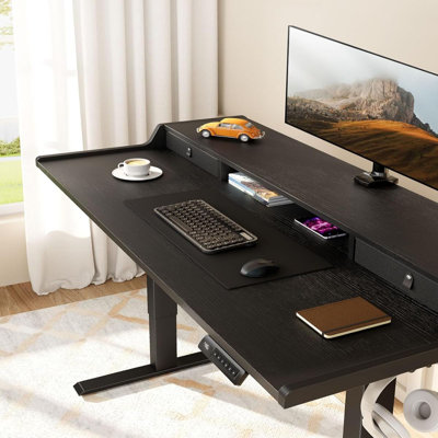 Ergonomic Electric Standing Desk With Drawers: Adjustable Height For Living Room/Bedroom/Office/Study Room