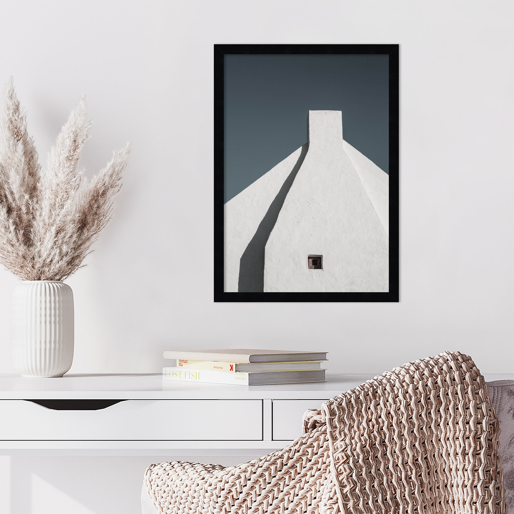 Archi Tek 02 by Shot by Clint Wood Framed Wall Art Print, 21" H x 15" W, Black