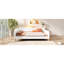 Lit de jour beige Queen Size, recouvert de lin, 4 pieds de soutien, structure solide, polyvalent pour la maison, montage facile, design moderne, assise et couchage confortables, sommier non requis