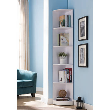 Latitude Run® Kechi Corner Shelf Corner Bookcase with 5 Tier Storage Shelves  for Bedroom, Living Room & Reviews