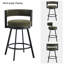 Tabouret de comptoir pivotant moderne avec dossier bas incurvé et cadre en métal 26,6 po Aloisia (ensemble de 4)-131199782-131199783