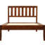 Lit plateforme en bois massif pour lit simple, tête de lit et lattes fiables (lit simple en noyer
