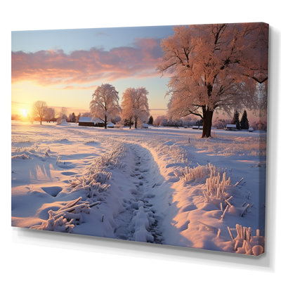 Art mural sur toile Path to the Winter Dusk