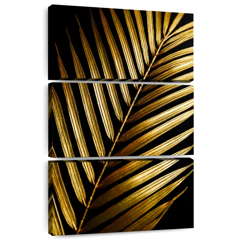 Feuille de palmier doré Harnek, H 65 po x l 42 po