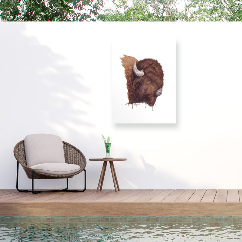 Toile d'extérieur Dave Bartholet Buffler Bison, H 14 po x l 19 po