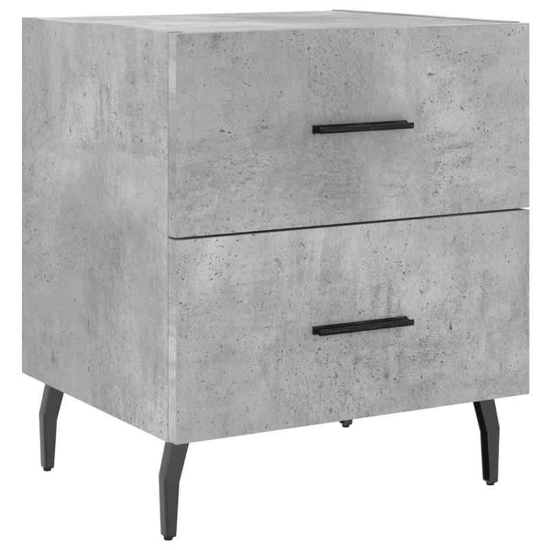 Introduce an air of modern charm to your interior with these bedside cabinets!, Concrete Grey