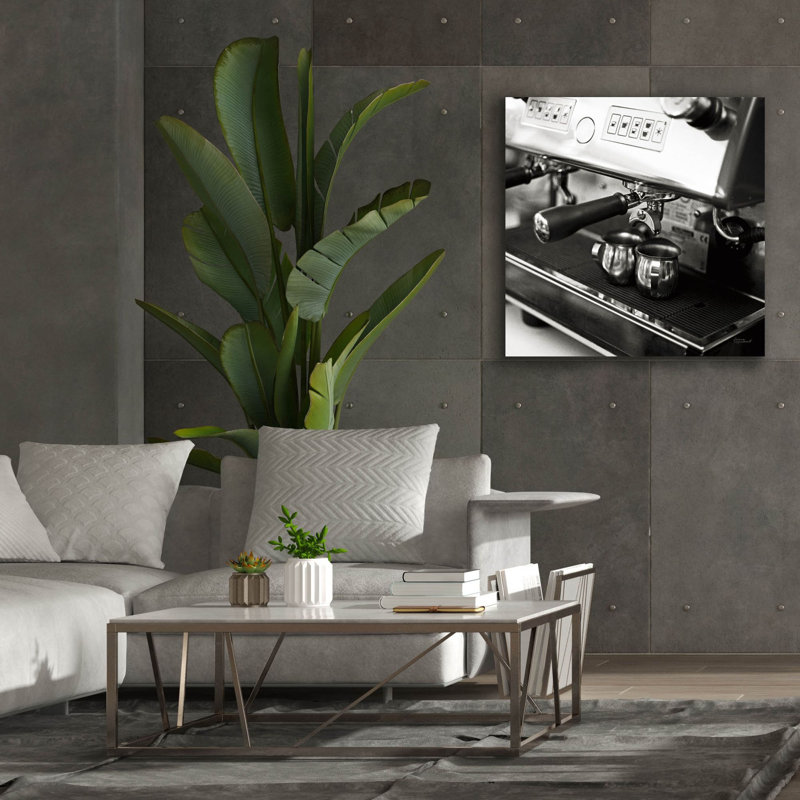 «Coffeehouse 1» par Laura Marshall, art mural sur toile, H 37 po x l 37 po x P 1,5 po