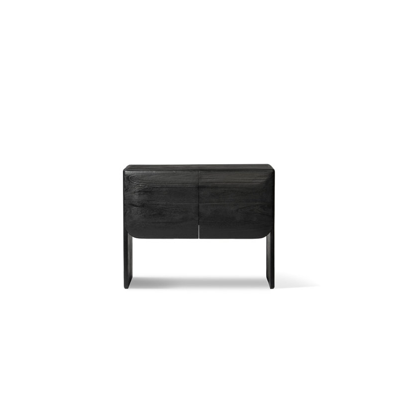 Neascu Solid Wood Standard Accent Cabinet, Black