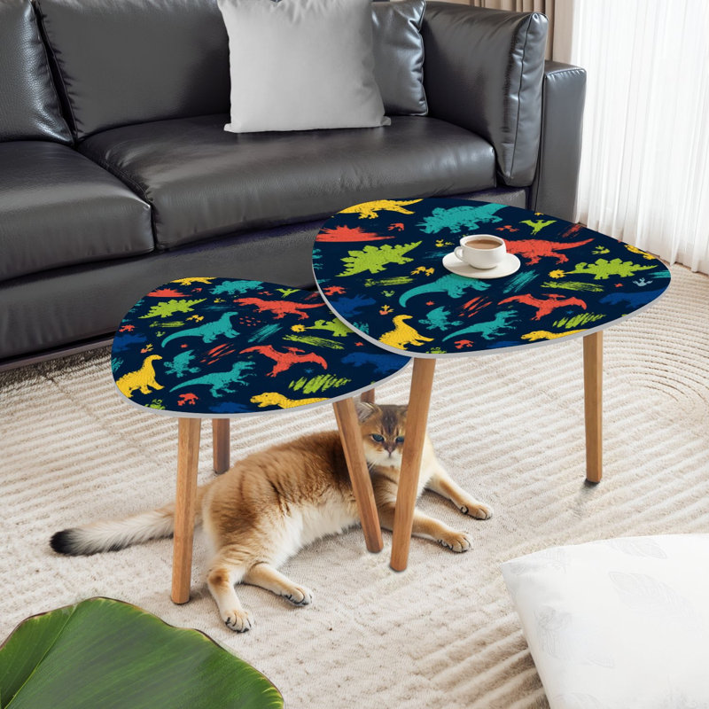 Ensemble de 2 tables basses gigognes Triangle