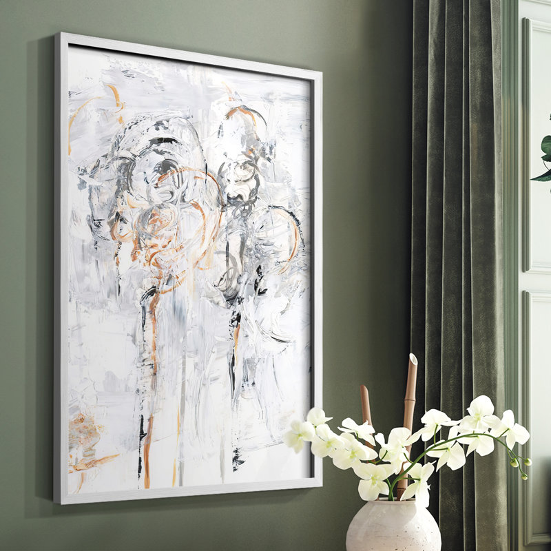 «Spring Wildflowers II», reproduction encadrée - bois massif, Blanc, H 28 po x l 22 po