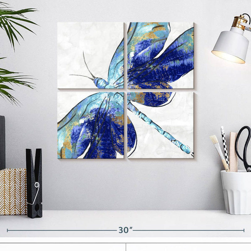 Brampt Blue Dragonfly, 18" H x 18" W