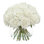 French Country Artificial Flowers Arrangement-Wedding Flower Arrangement-Real Touch White Roses Arrangement-White Rose Modern Centerpiece