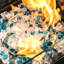 Table de chauffage au propane de 28 pouces - PE, foyer de jardin en carreaux de céramique brun foncé, puissance thermique de 40000BTU