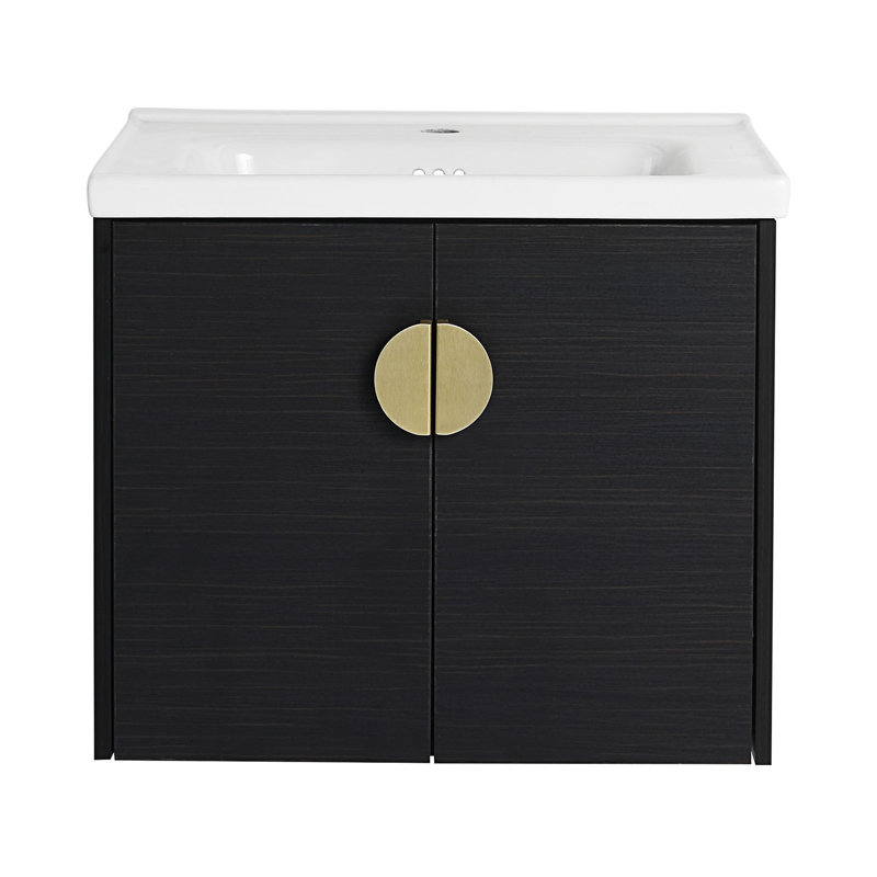 Meuble-lavabo à fermeture en douceur avec lavabo