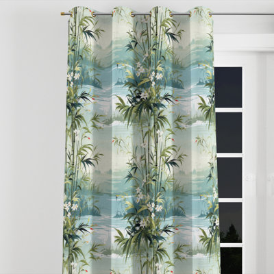 Auvil - Floral Blackout Grommet Curtain - 1 panel