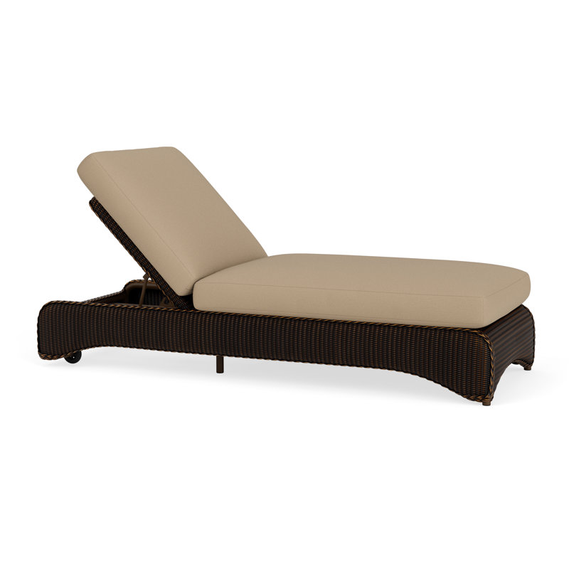 Loom Outdoor Chaise Lounge, Mink, Fife Sahara