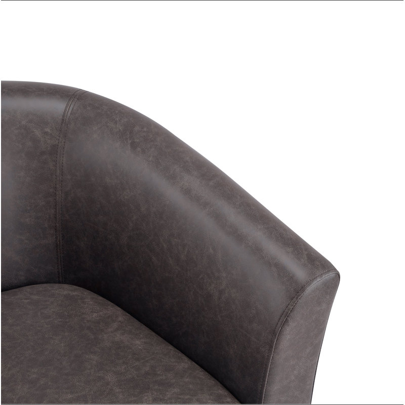 Fauteuil demi-tonneau Wilmore, Brun