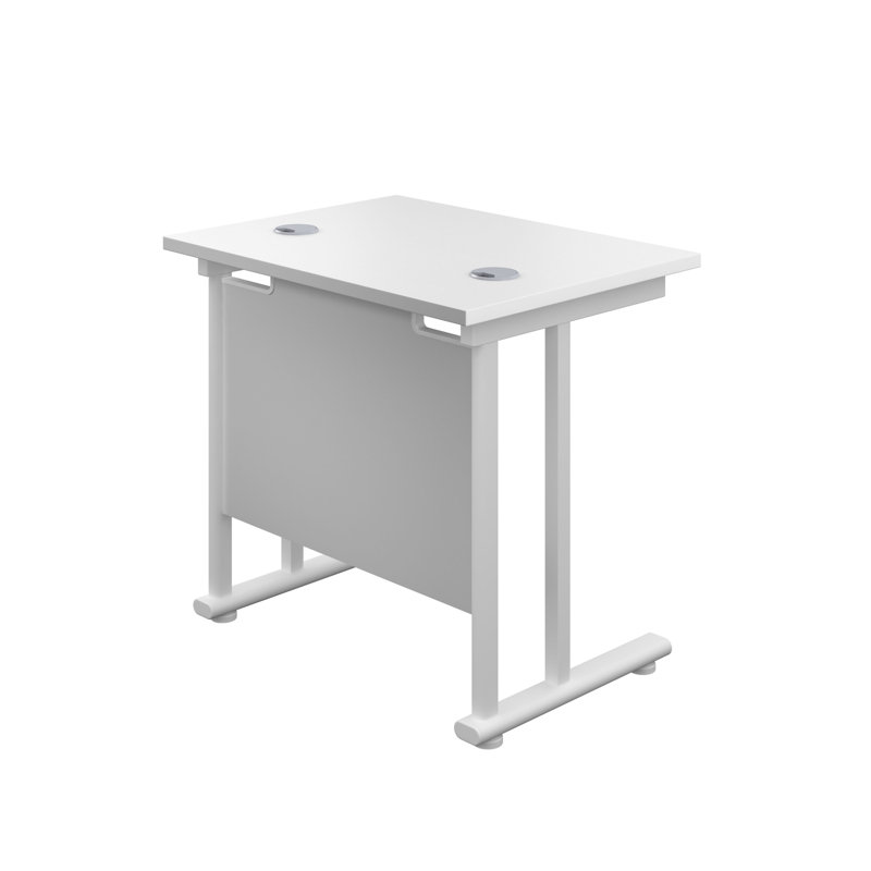 Bouton Metal Base Desk Shell, White, White