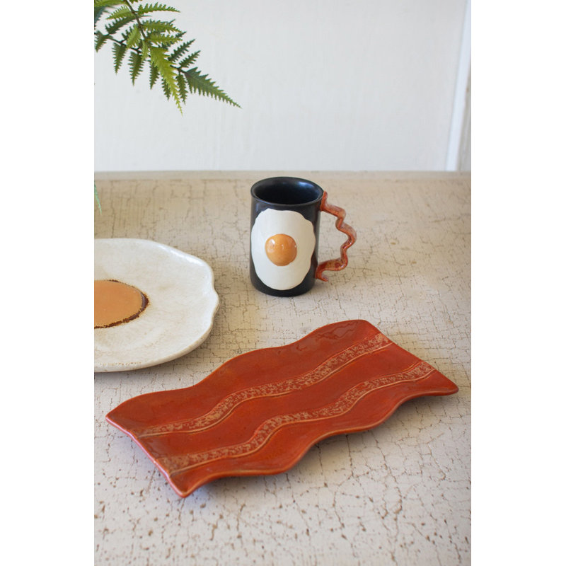  Plat de service en céramique Bacon