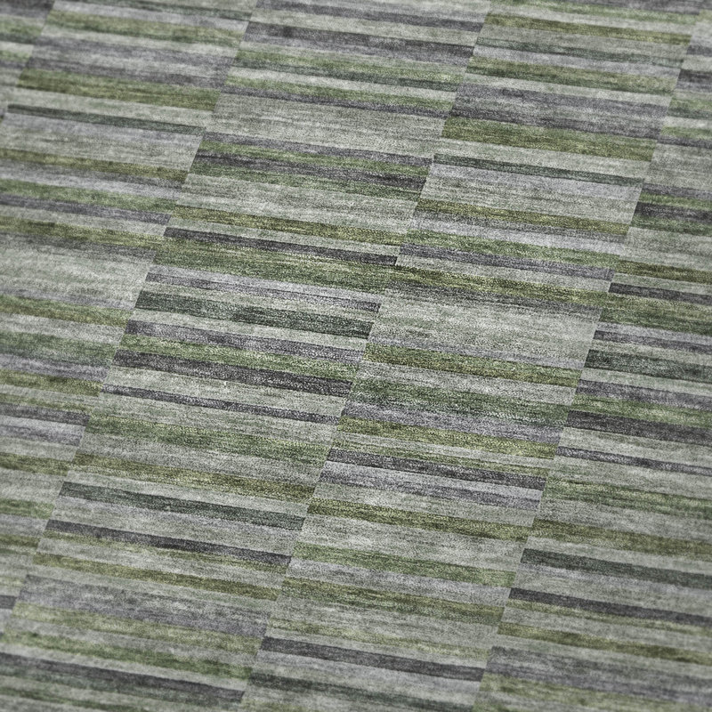 Jeté à rayures Addison Sherpa ASB816, Olive