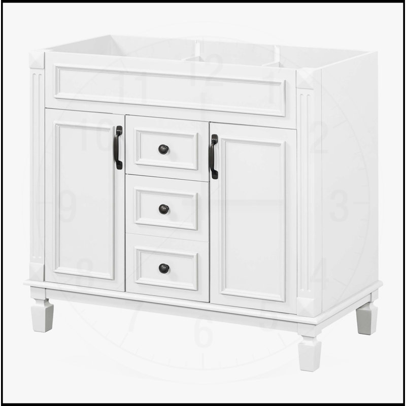 Meuble-lavabo 36 po sans lavabo supérieur, Blanc