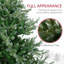 Arbre de Noël artificiel 7,5 pi avec 1288 branches, ouverture automatique, base en acier, forme large, branches faciles à façonner
