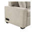126 po Canapé-lit modulaire en forme de L avec canapé-lit escamotable 126 po avec dispositifs de chargement et porte-gobelets pour le salon, beige