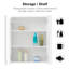 Karynna Surface Framed Mirrored Bathroom Cabinets with Mirror and 2 Adjustable Shelves