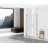 Porte de douche pivotante sans cadre l 46,5 "x H 72"