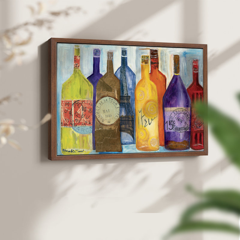 Vive La Bourgogne - Reproduction encadrée - Restickable, Noyer, H 16 po x l 20 po